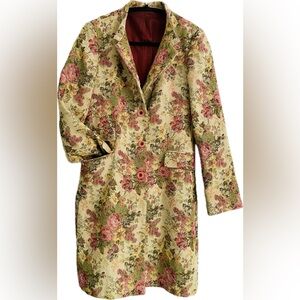 Floral Patterned Women's Coat